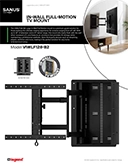 VIWLF128 In Wall Full Motion TV Mount Cover