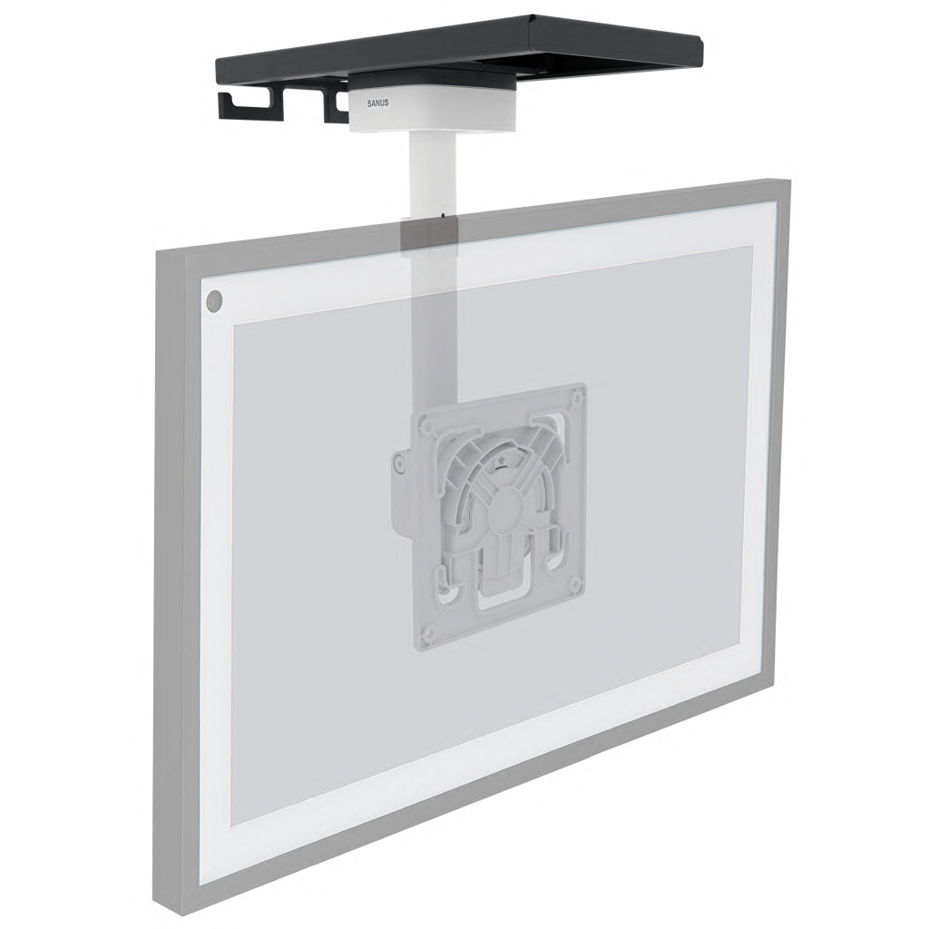 Under-Cabinet Mount， for  Echo Show 15，Keeps Echo Off The Counter and  Turns Side to Side，Ceiling or Under-Cabinet Mount Silver 026-02