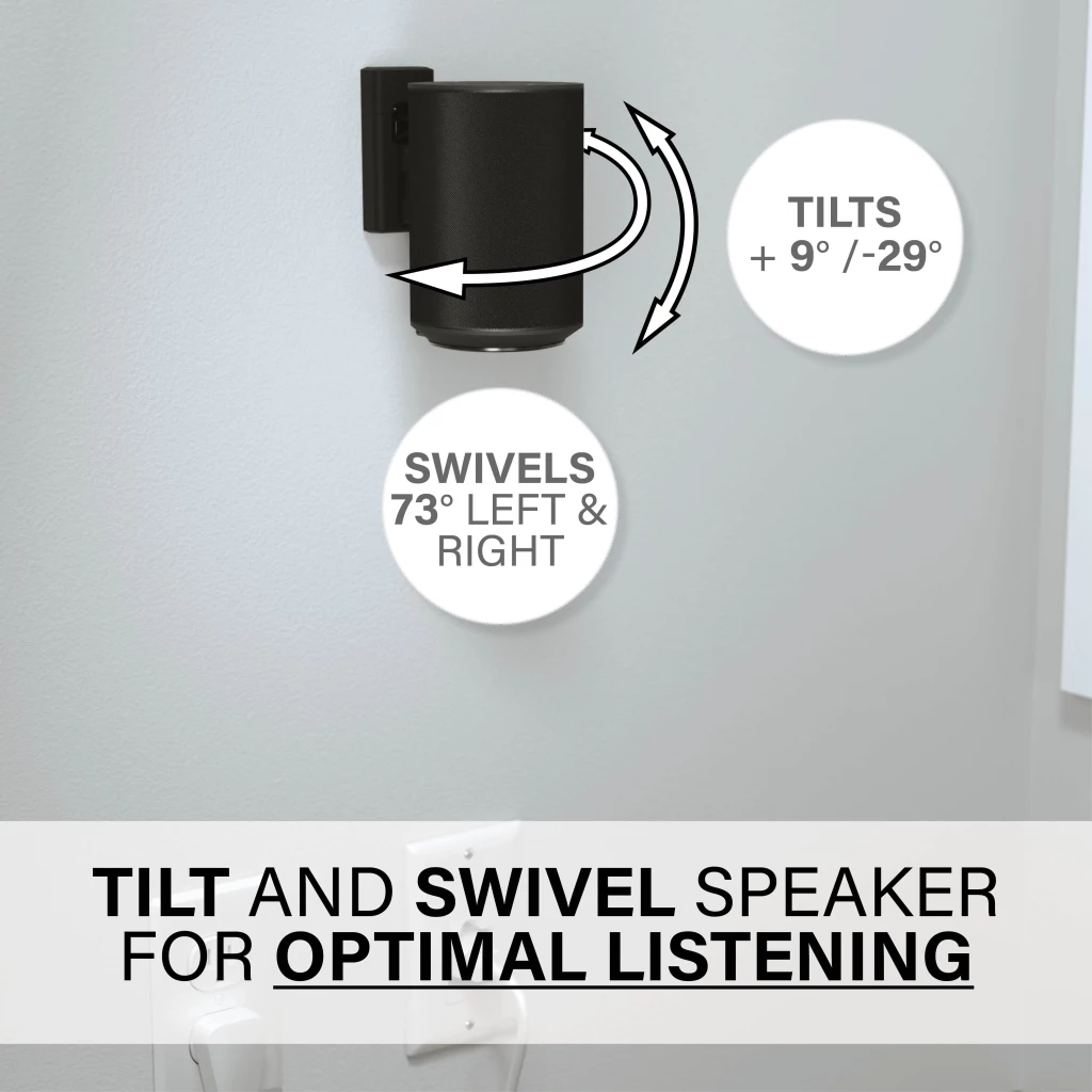 BSWM3IWP, Tilt and swivel speaker for optimal listening