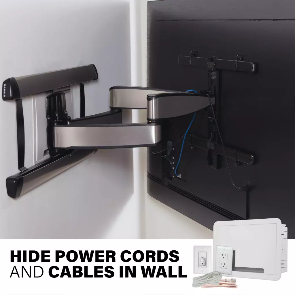 SA-IWBIWP1, Hide power cords and cables in wall