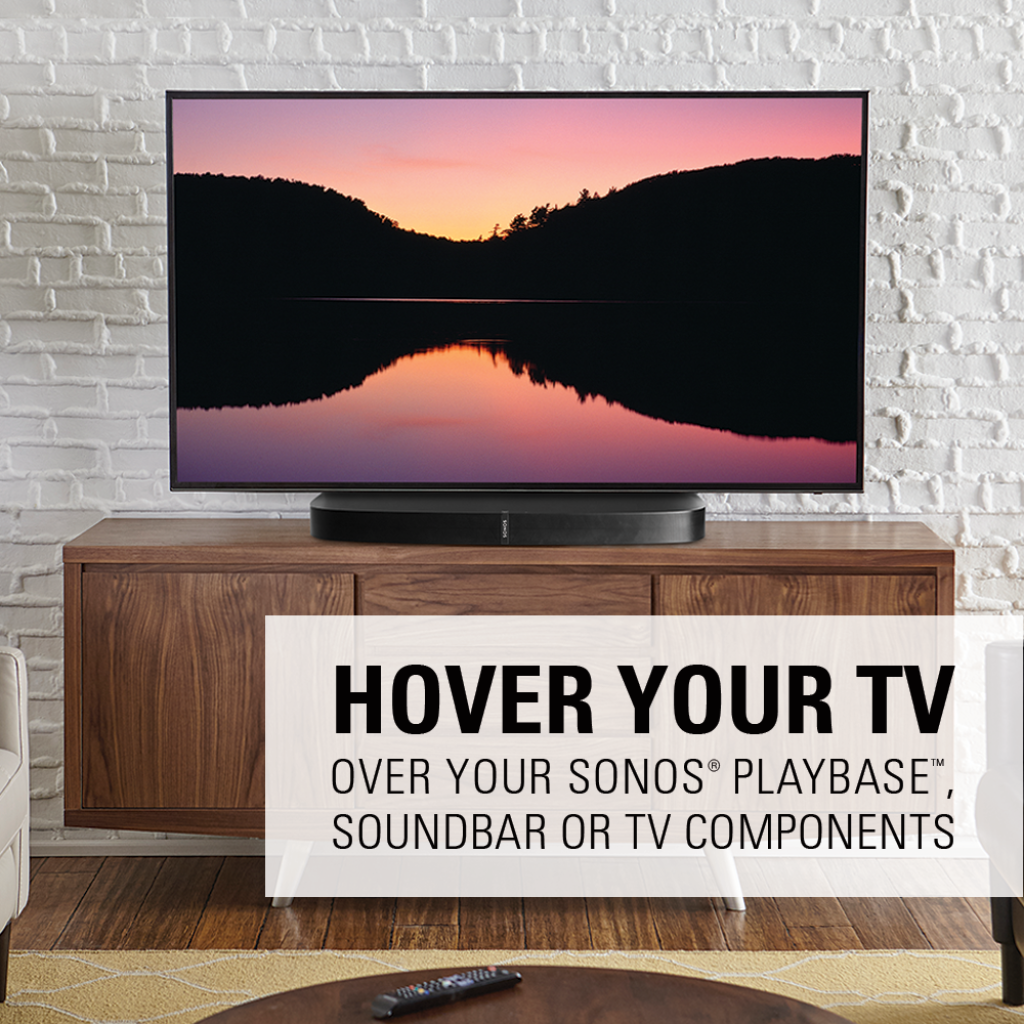Premium TV Stand fits 32"-65" - fits Soundbar Under