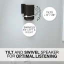 WSWM3IWP, Tilt and swivel speaker for optimal listening